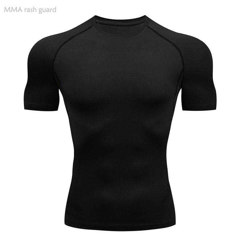 Sports เสื้อรัดกล้ามเนื้อเสื้อยืดยิมผู้ชายสีทึบชุดกีฬา S-3XL ขนาดบวก (พร้อมส่งในไทย)