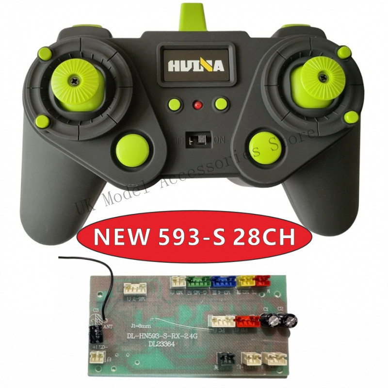 HUINA 1593 22CH 2.4G วิทยุตัวรับสัญญาณอะไหล่เครื่องส่งสัญญาณสําหรับ 593 รีโมทคอนโทรล DIY ของเล่นอะไห
