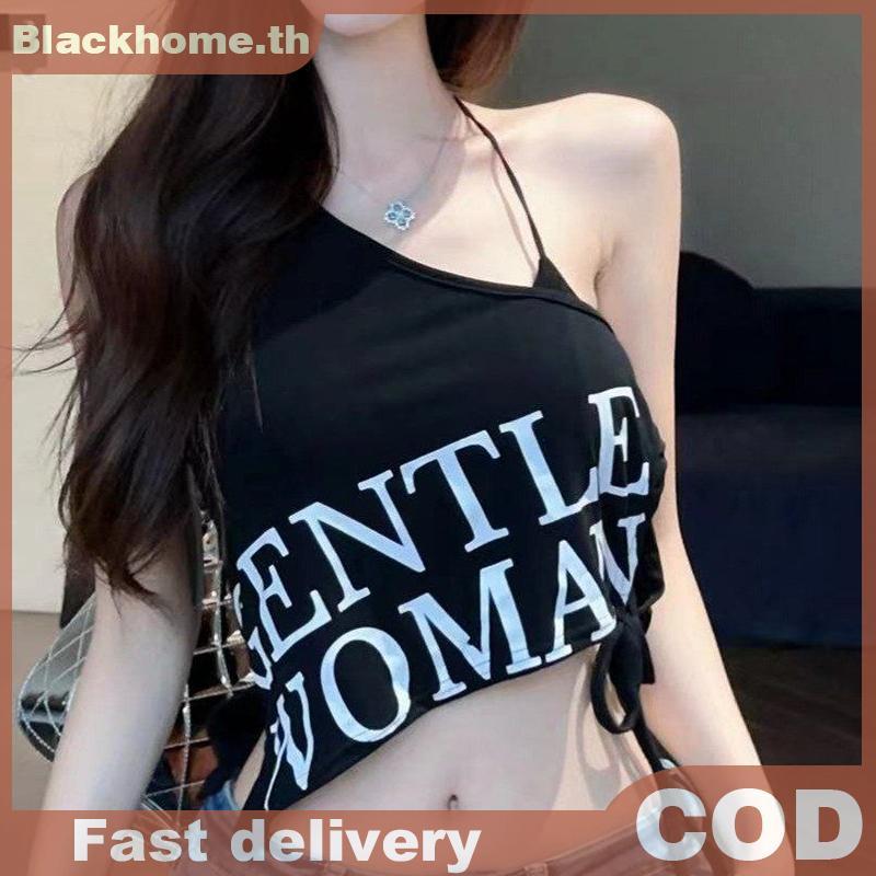 Camisole สายคล้องหลังสำหรับผู้หญิง สไตล์สตรีทแวร์ เซ็กซี่ พิมพ์ลายไม่สม่ำเสมอ แขนกุดแบบSlim-fit - รูปที่ 3