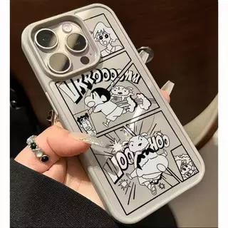 เคสโทรศัพท์ชินจังสุดน่ารัก เข้ากันได้กับ iPhone 17 Pro 16 15 Plus 14 13 Pro Max 12 11 เคสแม่เหล็กคุณภาพสูง ZTMSCX0263