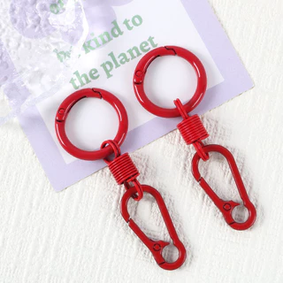 1PC สีอบที่มีสีสันฤดูใบไม้ผลิ Rebound แหวนพวงกุญแจ DIY Mountain Chain พวงกุญแจจี้เครื่องประดับ