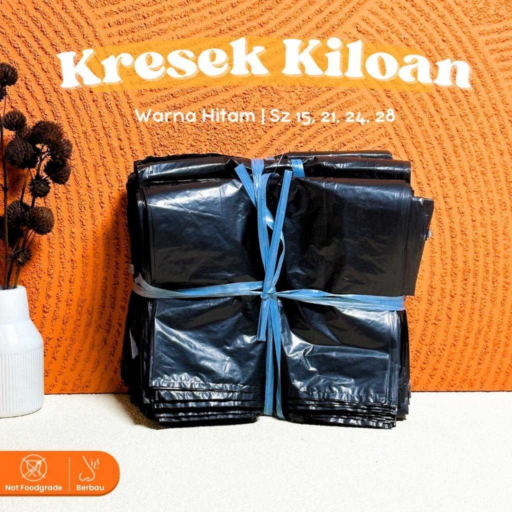 KIT [WEIGHT 1 KG] ถุงพลาสติก HDPE สีดําราคาประหยัด LOS 15 24 28 Kiloan