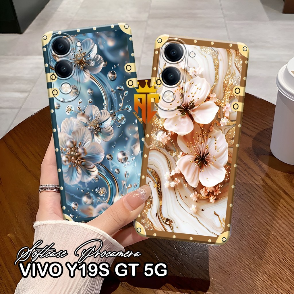 Softcase VIVO Y19S GT 5G / VIVO Y04 / VIVO Y29S Beautiful Flower Frame Motif - เคส Vivo - เคสล่าสุด 