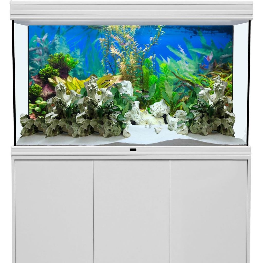 AWERT 48x24 inches Aquarium Background Aquatic Plant River Bed & Lake Fish Tank Background Vinyl