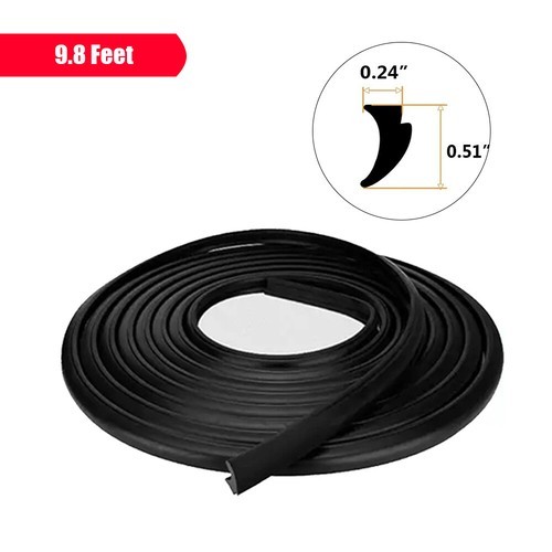 For Boats RV Window Edge Weatherstrip RV Window Rubber Seal Strip black 9.8Feet