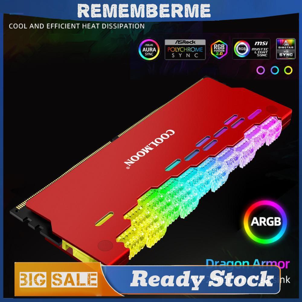 RA-2 RAM Heat Sink Cooler ARGB Heat Spreader สําหรับคอมพิวเตอร์พีซี