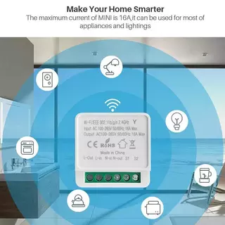 สวิตช์ไฟอัจฉริยะ Tuya WiFi แบบสายกลาง Google Smart Switch สมาร์ท Touch Sensor สวิตช์ไฟ LED สมาร์ทโฮม Alexa ทํางานร่วมกับ