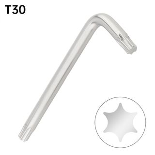 T30 Plum Blossom Shape Hex Key ชุบนิกเกิลประแจป้องกันการโจรกรรม