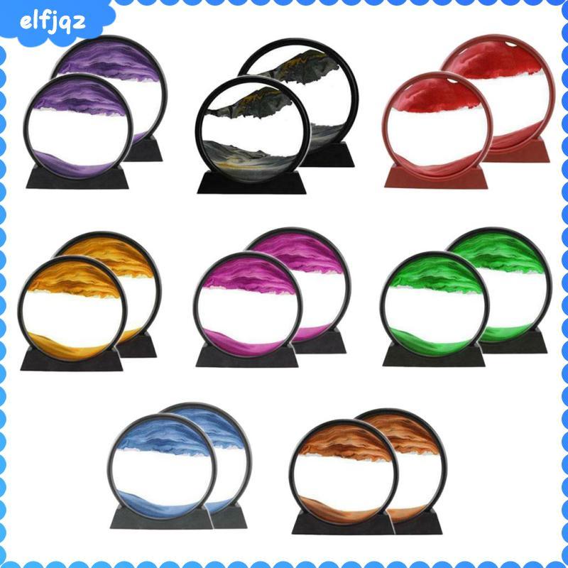 [elfjqz] Moving Sands Art Picture 3D Dynamic Deep Sea Sand-scape Flowing Sand Art