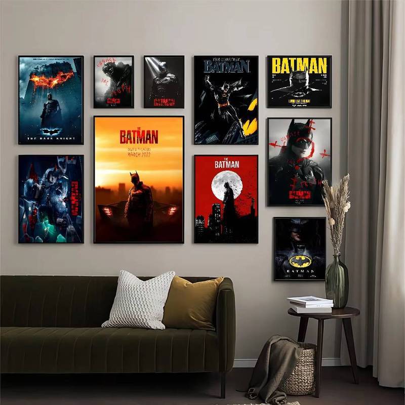 BEAST KINGDOM B-Batman Super Hero คุณภาพดีพิมพ์และผ้าใบโปสเตอร์ Vintage Room Bar Cafe Decor ตกแต่งบ้าน