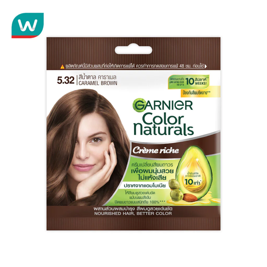 Garnier Color การ์นิเย่ คัลเลอร์ แนทเชอรัลส์ 5.32 สีน้ำตาล คาราเมล