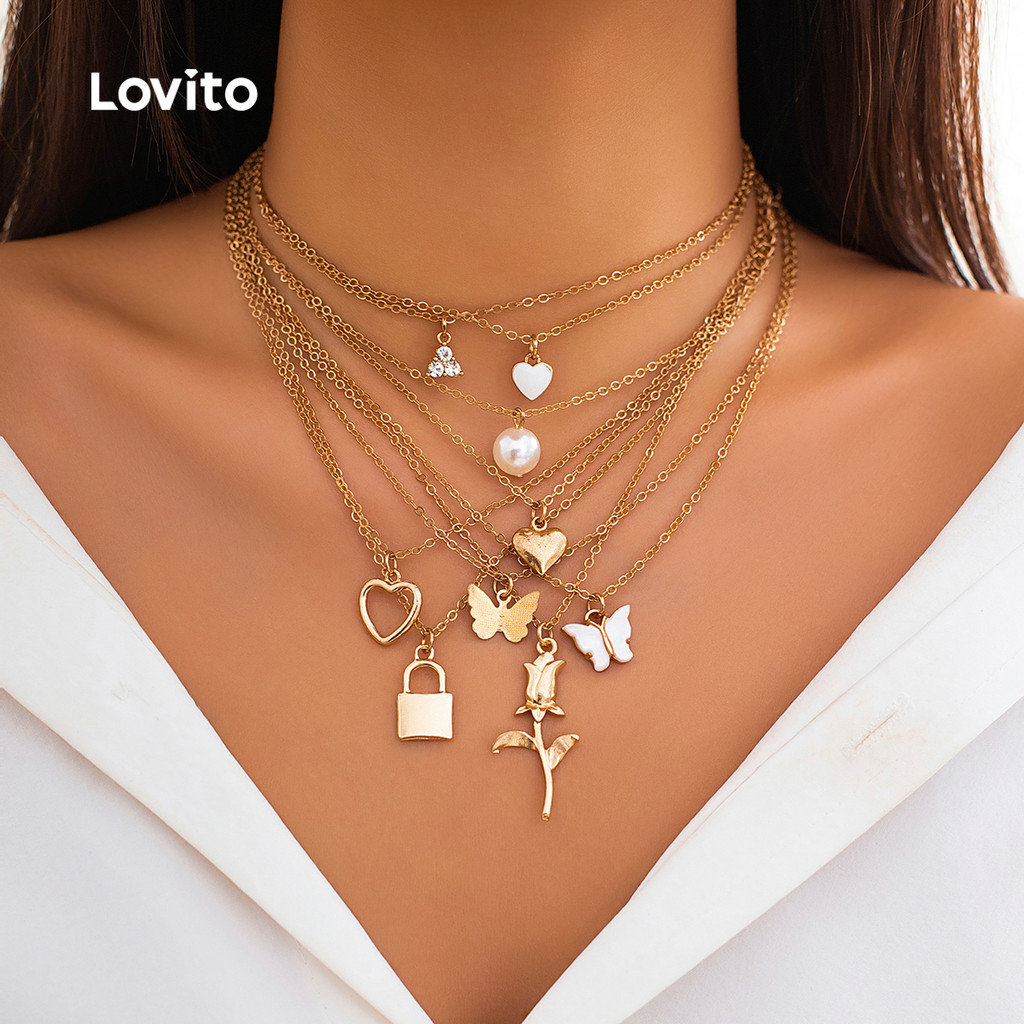 Lovito สร้อยคอไข่มุก LCS31A1