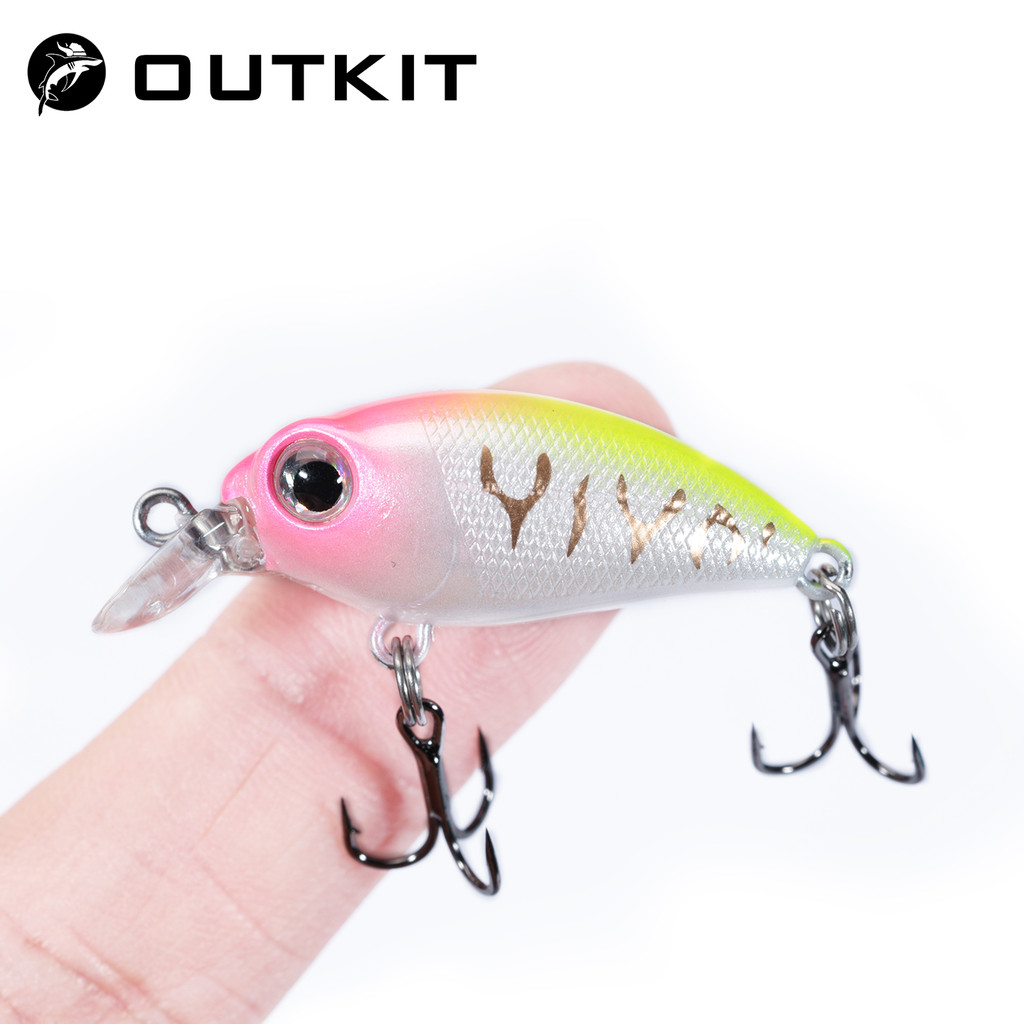 OUTKIT ออกแบบใหม่จากญี่ปุ่น เหยื่อตกปลาแบบ crank ขนาดเล็ก 3.3 cm/2.6 g เหมาะสำหรับ Pike, Perch และ Bass