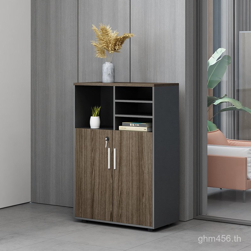 ตู้ระเบียงตู้หนังสือสํานักงานตู้ต่ําดอกไม้สล็อตตู้ไฟล์ตู้จิปาถะตู้เก็บล็อคตู้เก็บที่มีล็อคไม้ 8n1โอ
