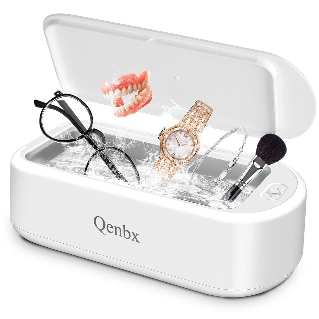 ‌เครื่องทําความสะอาดเครื่องประดับอัลตราโซนิกทําความสะอาดมืออาชีพ 48kHz พร้อมตัวจับเวลาอัจฉริยะ & 2 โ