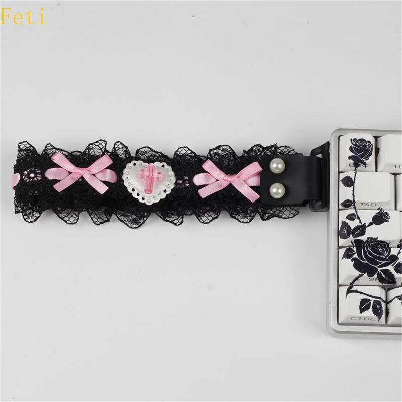 Feti สายรัดตกแต่งสายรัดไนลอนลูกไม้สําหรับคีย์บอร์ดเชิงกลสําหรับเล่นเกม 60 ATK68