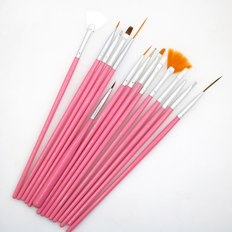 พู่กันเซ็ท 15 ชิ้น พู่กันเพ้นท์ ตกแต่งเล็บ ภู่กัน - NT Nail