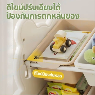 LionKids ชั้นเก็บของเล่น เก็บของอเนกประสงค์ ขาตั้งจอแสดงผล ชั้นวางของเล่นพร้อม ติดตั้งง่าย