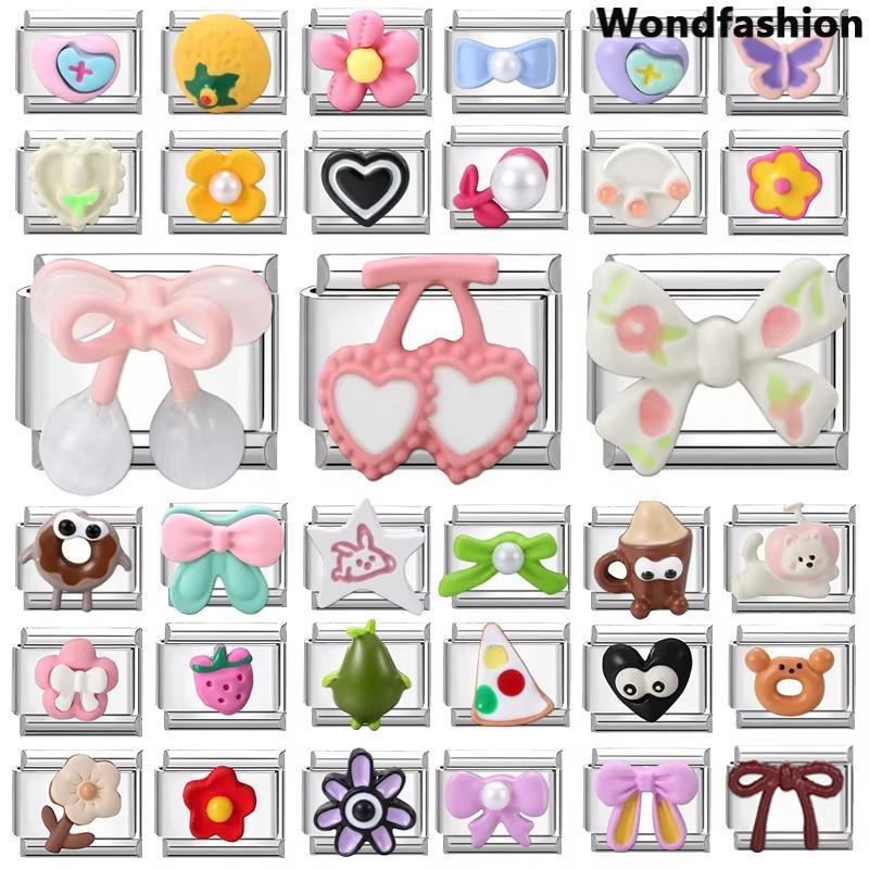 ขายร้อน Patch Series สร้อยข้อมือ Charm อิตาเลี่ยน Fit 9 มม.สร้อยข้อมือสแตนเลส DIY เครื่องประดับทําอุปกรณ์เสริม Retro บุคลิกภาพโมดูลสร้อยข้อมืออุปกรณ์เสริม