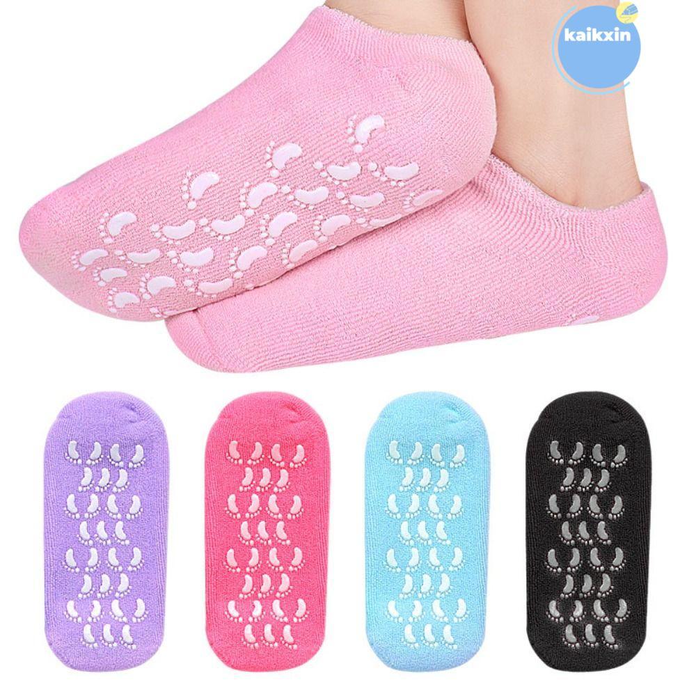COOLSO 1 คู่(2 ชิ้น) ถุงเท้าผิวนุ่มกลิ่นหอมสดชื่น Skin Protector Repairing ซิลิโคน Foot Care Spa(ราคาเริ่มต้นที่จํากัดเวลา12.26-12.31 )