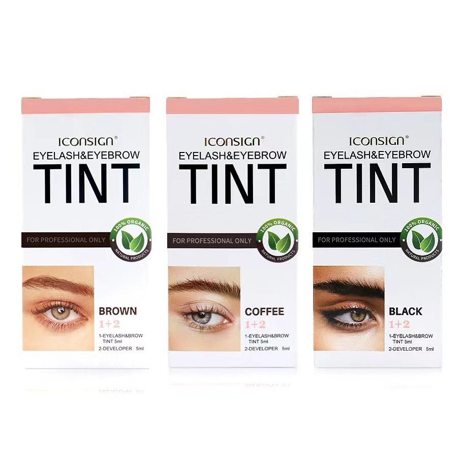 ชุดย้อมสีขนตา ขนคิ้ว Iconsign ของแท้ ทิ้นย้อมขนตา สีย้อมคิ้ว ที่ย้อมขนตา  น้ำยาย้อมขนตา