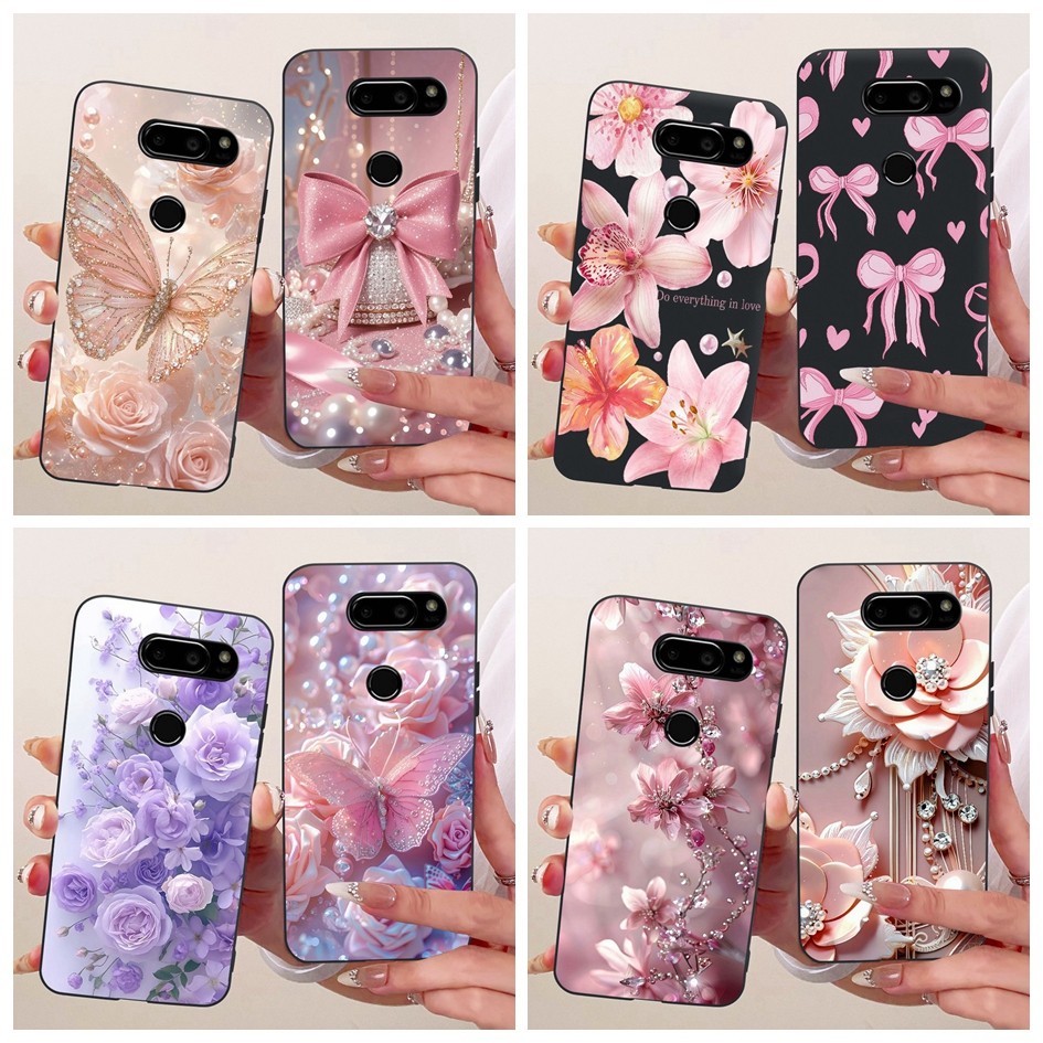 ปลอกใหม่สําหรับ LG V30 V30 + V30s ThinQ กรณี H930 H931 ใหม่แฟชั่นดอกไม้ Bowknot ซิลิโคนนุ่มสําหรับ L