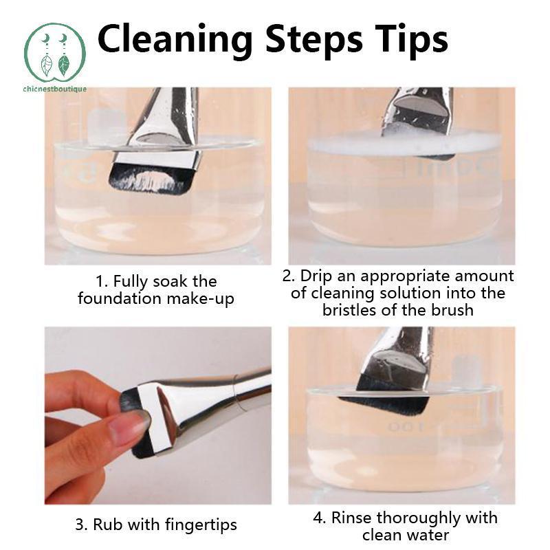 [Chicnest] แปรงรองพื้นหัวแบน 3-In-1 และพัฟแต่งหน้าสีดําเครื่องปั่นฟองน้ําหัวบางเฉียบ Traceless คอนซี