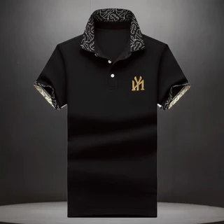 KINGMEN ส่งด่วน เสื้อแขนสั้น โปโล เสื้อยืดคอปก เสื้อสีดำ Unisex ใส่ได้ทั้งหญิงชาย M-3XL