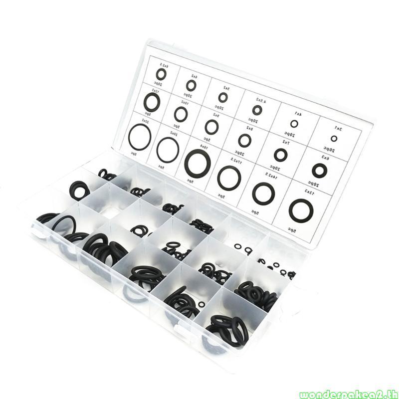 Wonderpakea2 Black Rubber O Rings Assortment Set สําหรับอุปกรณ์การประชุมเชิงปฏิบัติการโรงรถประปา