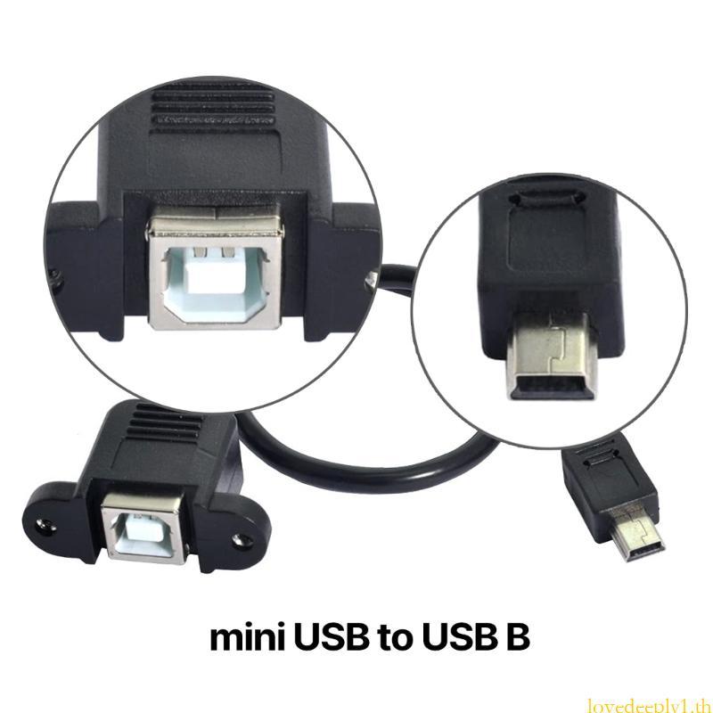 Love Mini USB to USB B Printer Cable สายเครื่องพิมพ์ USB Mini USB 5Pin Male to USB B