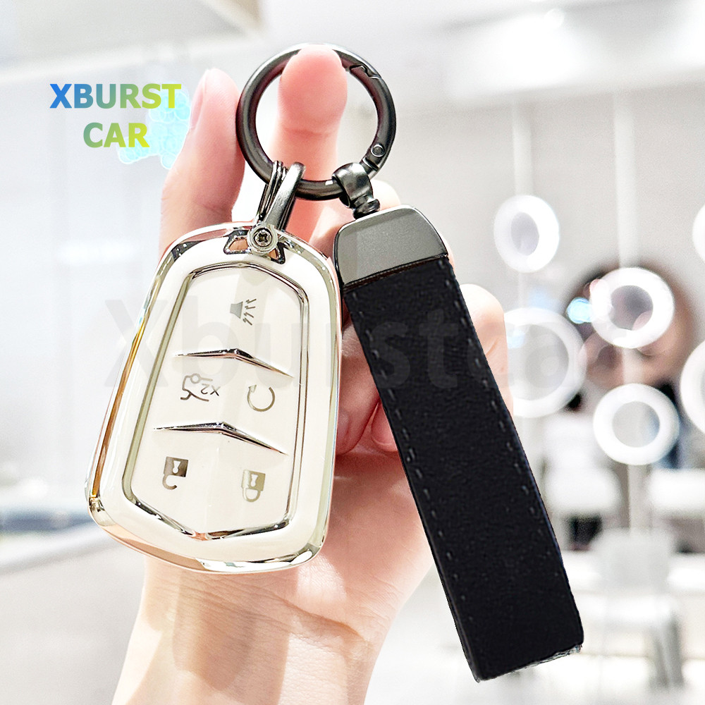 TPU Keyless Auto รถสมาร์ท Fob กรณีสําหรับ Cadillac CT4-V CT6 CTS DTS XT5 ATS CT4 CT5 Escalade ESV XTS ELR SRX STS