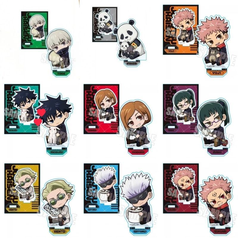 Jujutsu Kaisen Mini ขาตั้งอะคริลิคน่ารัก Chibi รูปตกแต่งโต๊ะอะนิเมะของขวัญ