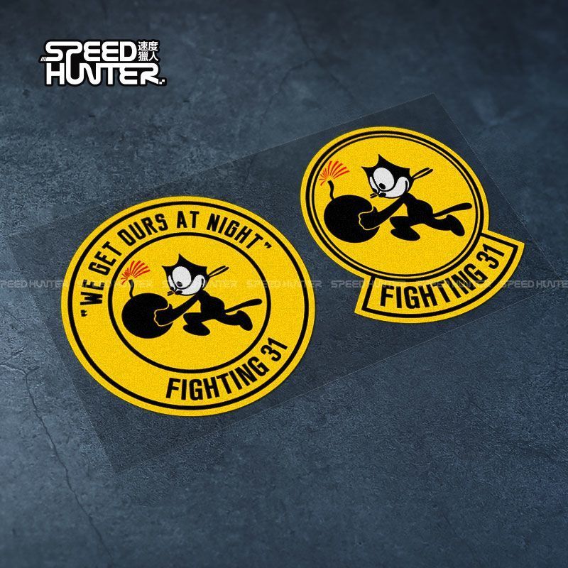 VF-31 F14 My Neighbor Tomcat Us Navy 31 Fighter Squadron ทหารป้ายสติกเกอร์สะท้อนแสง Decal
