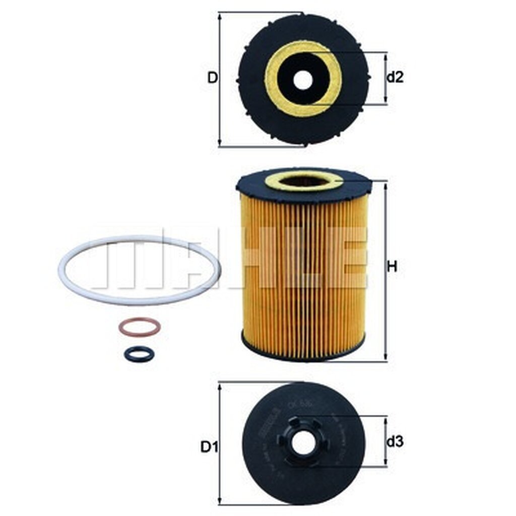 กรองเครื่อง BMW SERIES 5 E60 E61 SERIES 6 E63 E64 SERIES 7 E65 E66 E67 X5 E70 N54 N62 N73 MAHLE