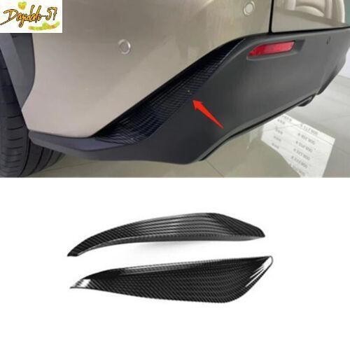 2XCarbon Fiber Rear Fog Lamp Light Eyebrow Cover Trim For Toyota BZ4X 2022 2023
