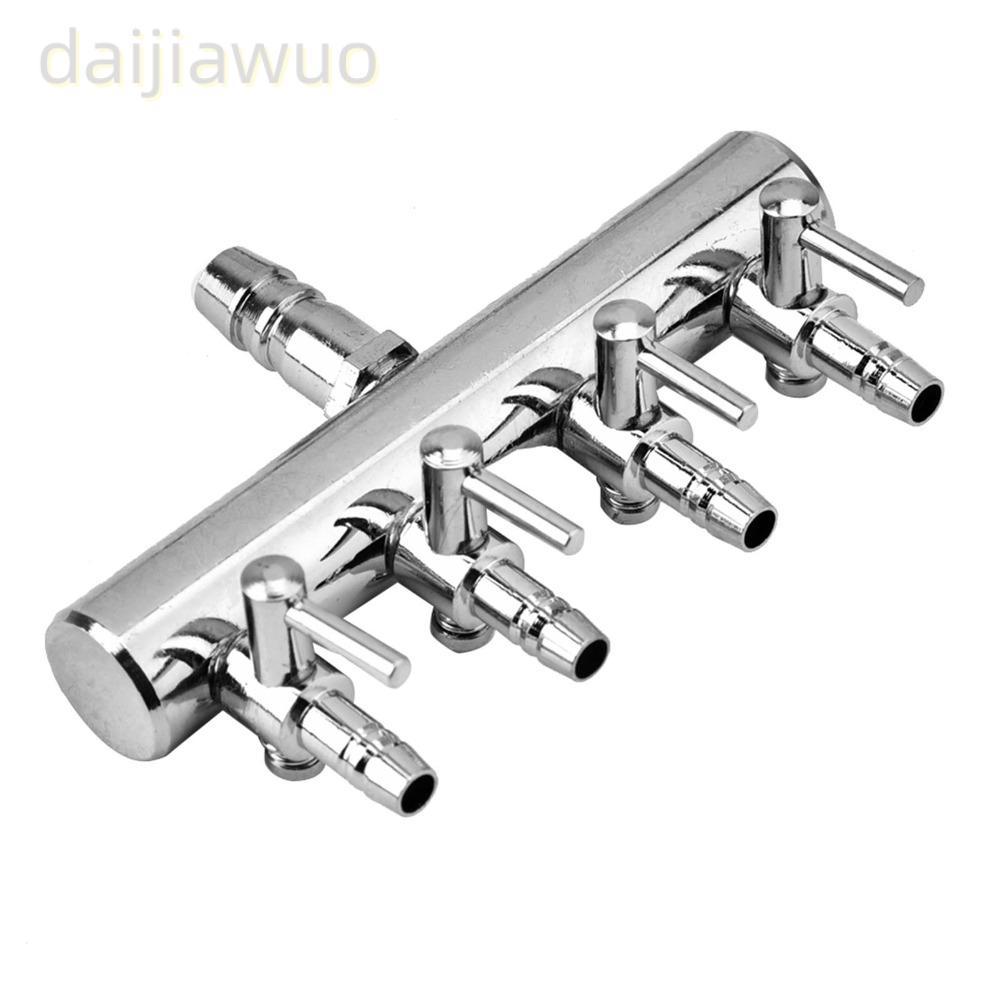 DAIJI Aquarium Air Valve, 8 มม.เปิด 4 มม.สแตนเลส Air Flow Valve, Splitter Control Multi Port 2 Way 4