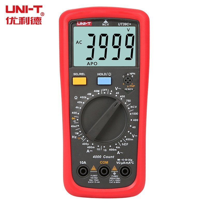 Unique Anti-Burn+Digital UNI-TE++ มัลติมิเตอร์/C ความแม่นยําสูงจอแสดงผลดิจิตอล/UT39A อัตโนมัติ UOVO