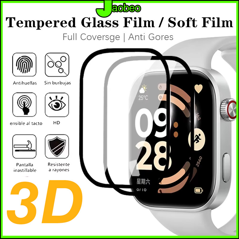 ฟิล์ม TPU อ่อน / ฟิล์มแก้วนิรภัย for Redmi Watch 6 5 4 / 5 Active/ 5 Lite/ 3 Active/Lite เต็มรูปแบบป้องกันหน้าจอป้องกัน