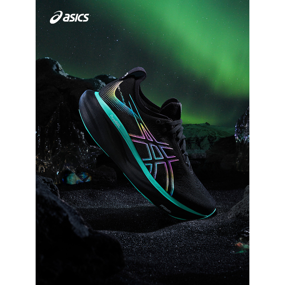 ASICS ASICS 2023GEL-NIMBUS 25 LITE-SHOW Night Running Men Rebound Breathable Cushioning รองเท้าวิ่ง