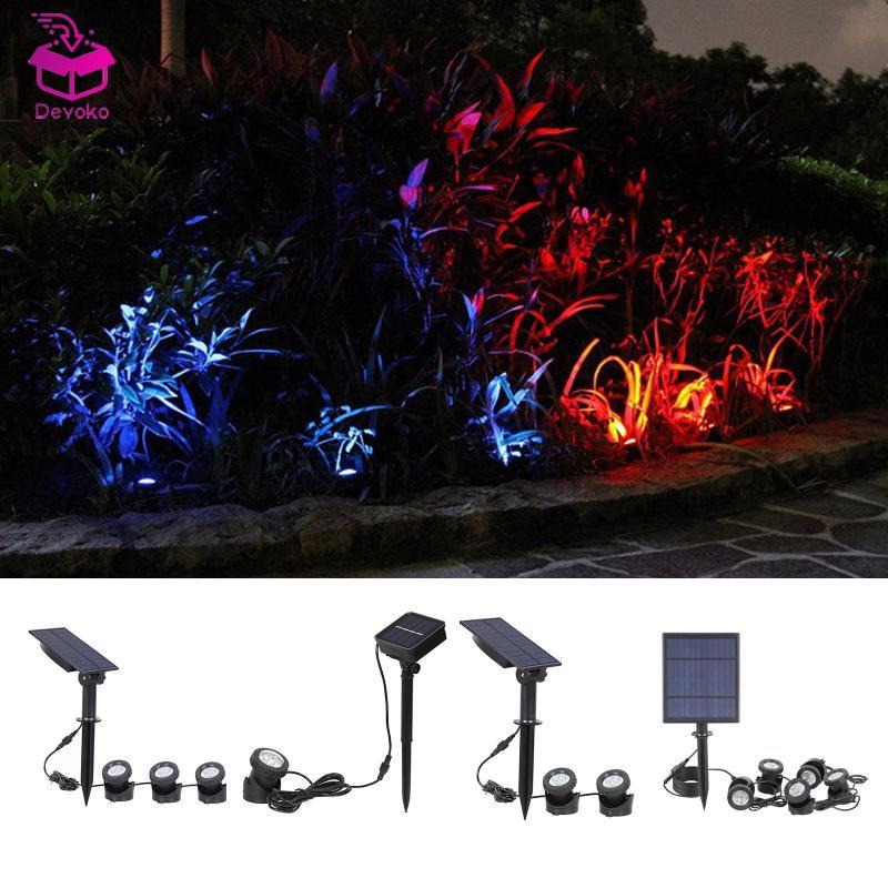 [chiwanji2mf] 1/2/3/5 ไฟ Solar RGB LED ไฟจุดใต้น้ําสวนน้ําพุบ่อโคมไฟ
