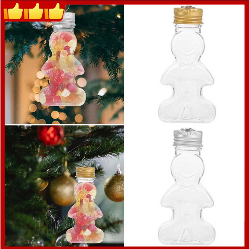 5ps วัสดุโปร่งใสต้นคริสต์มาสแขวนจี้สร้างสรรค์และที่ไม่ซ้ํากัน ChristmasGifts Gingerbread Man รูปร่าง