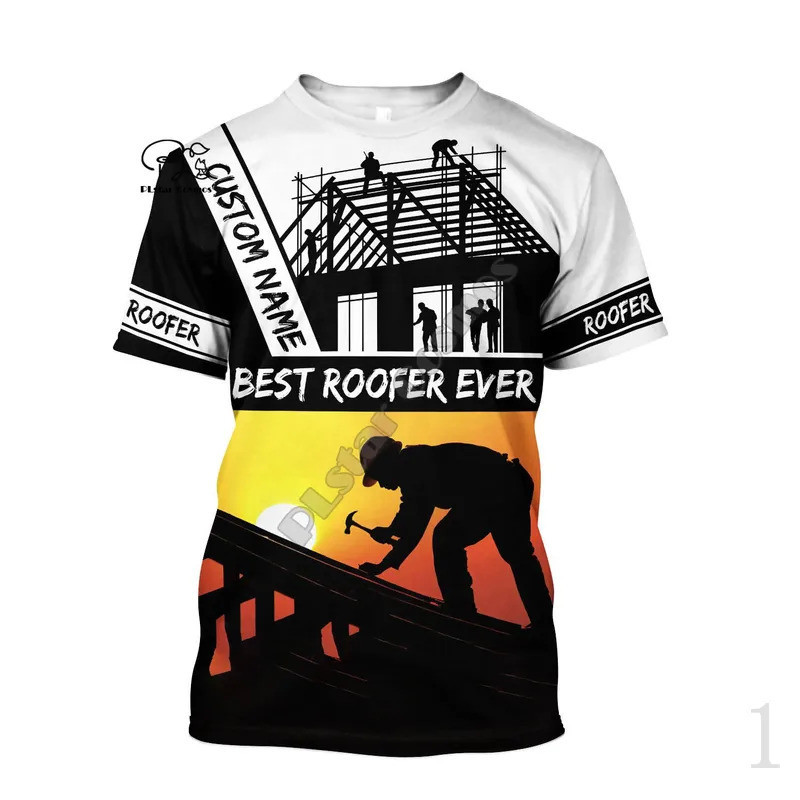PLstarCosmos NewFashion 3DPrint Roofer Lineman Arborist Job Art Worker Unisex ผู้ชาย/ผู้หญิง Harajuk