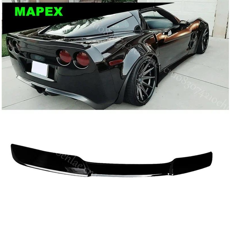 ZR1 ขยายสไตล์พลาสติก ABS ด้านหลังฝาปิดปีกสปอยเลอร์สําหรับ 2005-2013 Corvette C6 คาร์บอนไฟเบอร์รูปแบบ