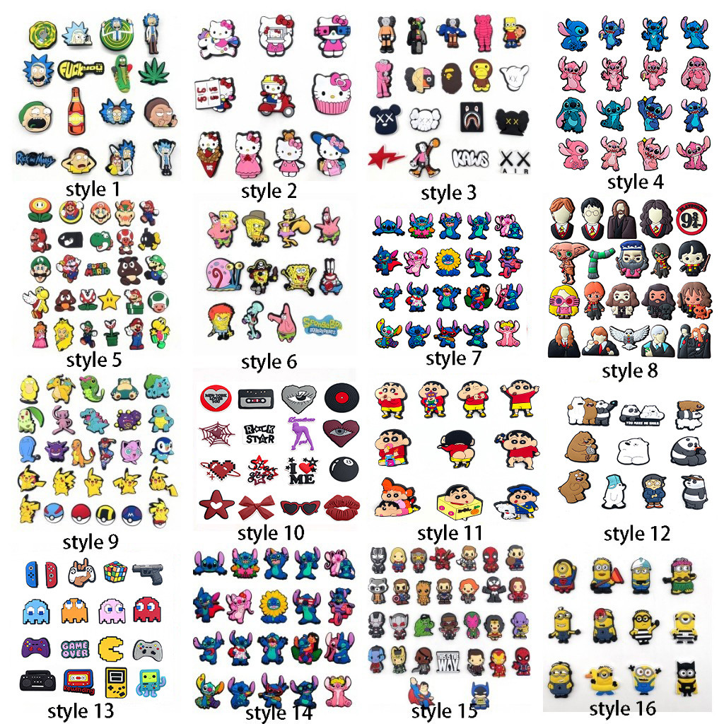 รองเท้า Charm อุปกรณ์รองเท้าการ์ตูน PVC รองเท้า Charms