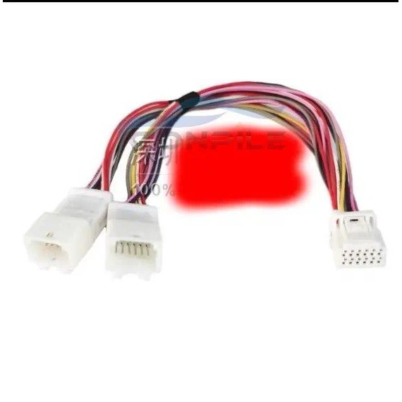 สําหรับ Toyota CD Navigation Player ชาย Connector หญิง Contact Connector 2x6 12pin สาย