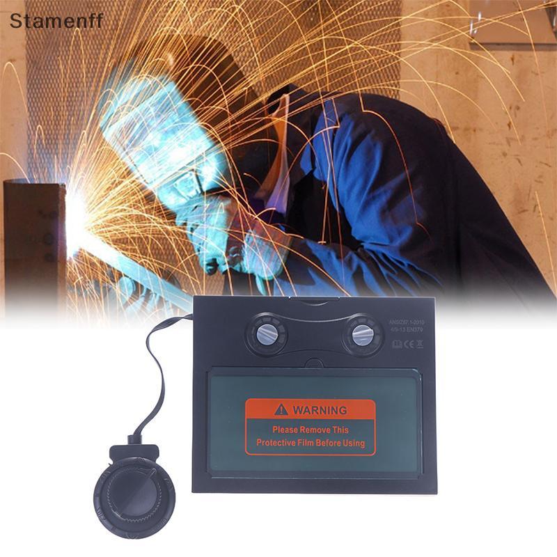 Null หมวกกันน็อคเชื่อมเลนส์เลนส์เชื่อม Auto Darkening TX500C 110*90 มม.แผงพลังงานแสงอาทิตย์เชื่อมหมว
