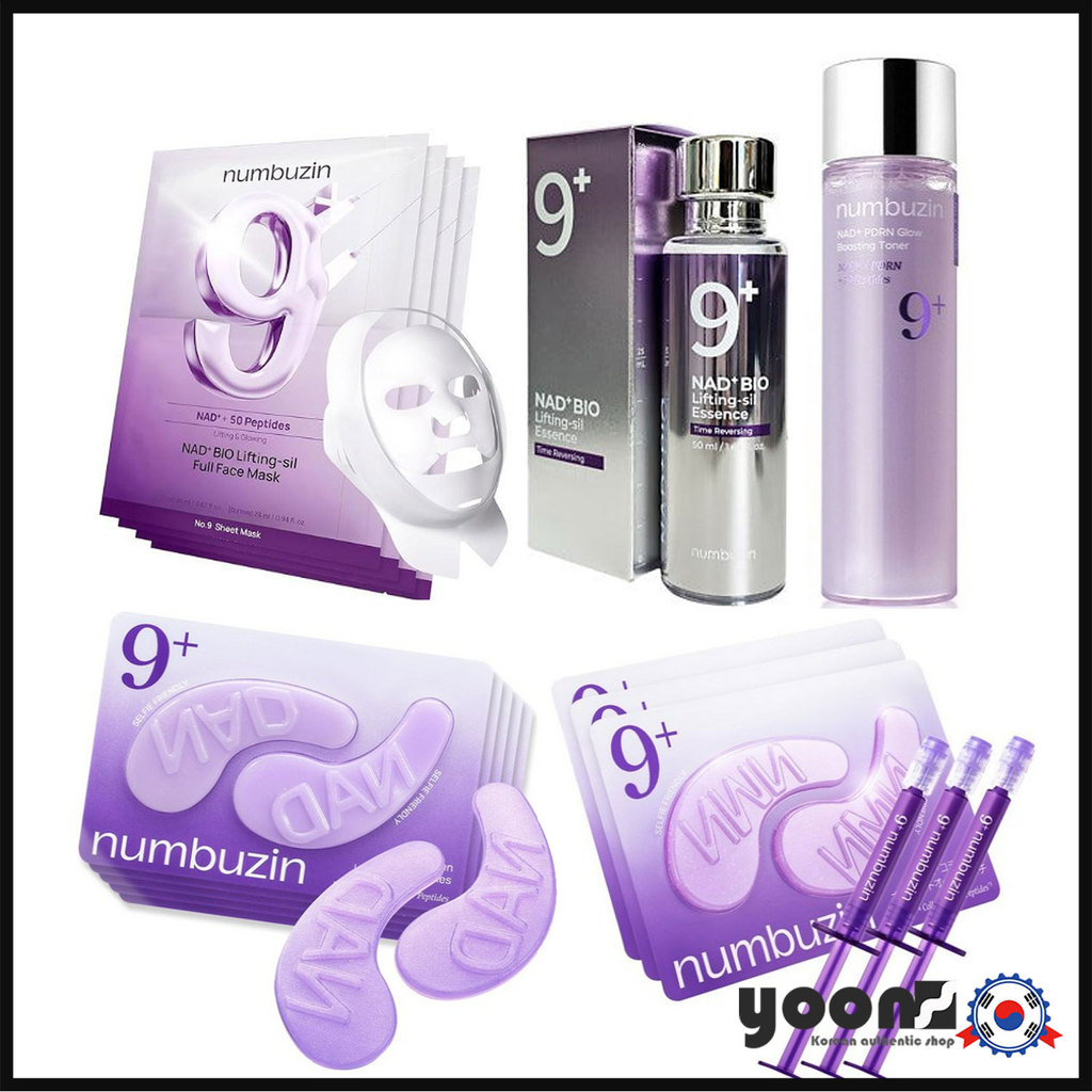[Numbuzin] เบอร์ 9 NAD+ BIO Lifting-sil Essence 50ml / No.9 NAD+ PDRN Glow Boosting Toner 150ml/ Ful