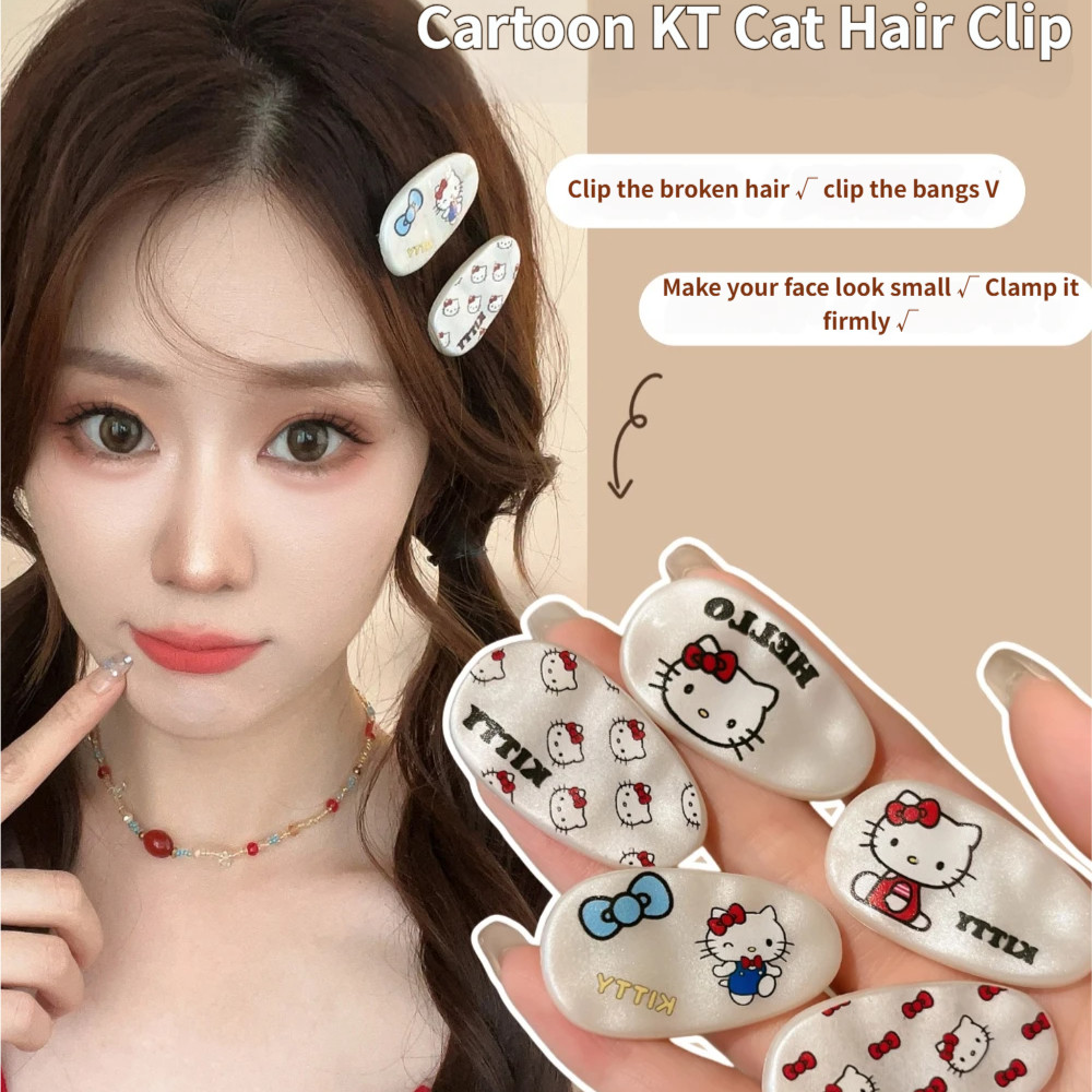 กิ๊บรูปทรงไข่ สไตล์หวานๆ มุกสีขาว เครื่องประดับผมสำหรับสาวๆ