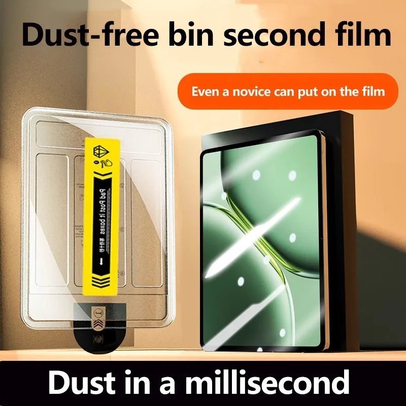 ติดฟิล์มเร็วฟิล์มกระจกfor Samsung Tab A11+ S8+ S9+ S10FE+ S6Lite A9+ สามารถไม่ติดฝุ่นอัตโนมัติ