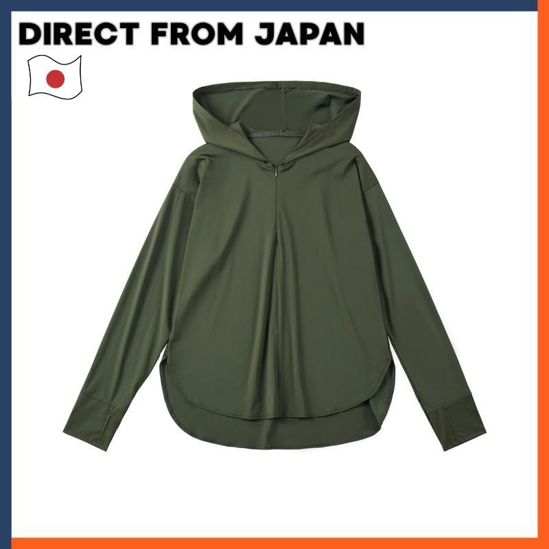 monilo Rash Guard Women's Half-Zip Hoodie Cooling Touch UV Protection 99.9%+ UPF50+ Washable Body Co